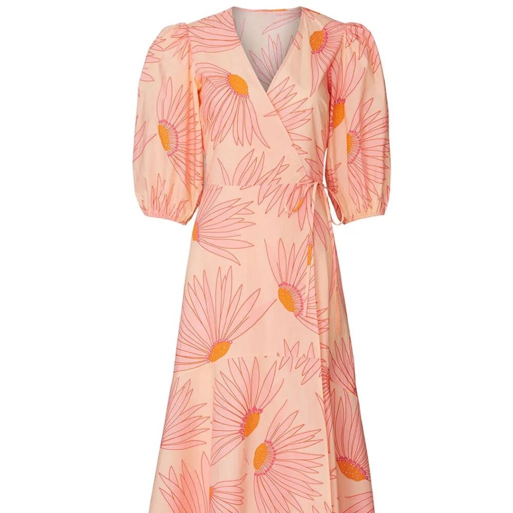 Kate Spade Grand Daisy Wrap Dress – Floral – Size 10